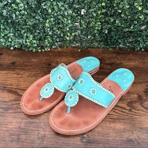 Jack Rogers Original Jacks Flats Teal & light blue sandal